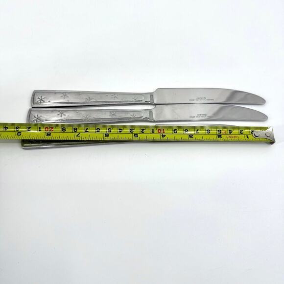 Lot of 3 Vintage Sakura New French Solid Knife Stainless Steel Snowflake Mumm - Picture 6 of 6